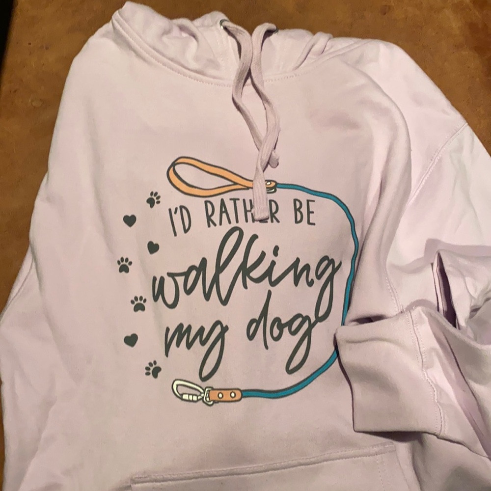 Clive & Bacon I’d rather be walking my dog hoodie